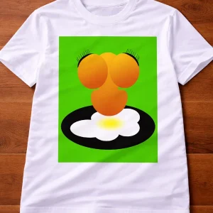 White adult T-shirt featuring an original artwork by Serj Éty’n.