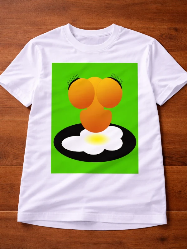 White adult T-shirt featuring an original artwork by Serj Éty’n.