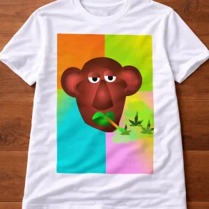 White adult T-shirt featuring an original artwork by Serj Éty’n.