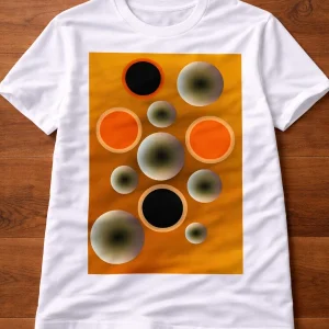 White adult T-shirt featuring an original artwork by Serj Éty’n.